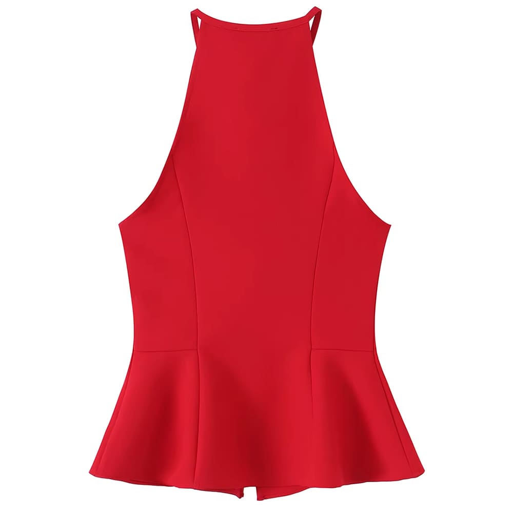 coquette halter peplum top boogzel clothing