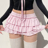 coquette ruffled mini skort boogzel clothing