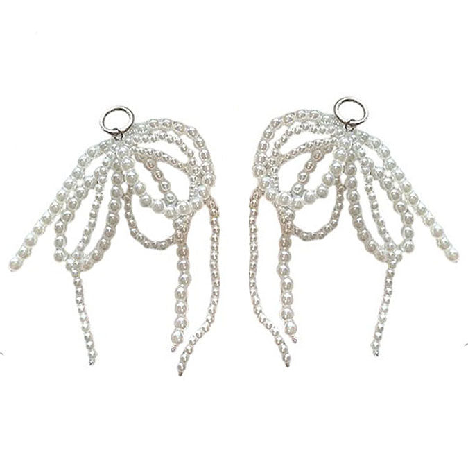 coquette pearl bow shoe charms boogzel clothing