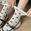 coquette aesthetic bow pattern socks boogzel clothing