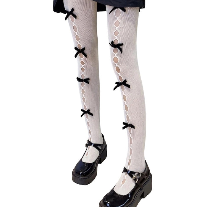 coquette aesthetic bow tights boogzel clothing