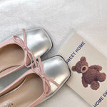 coquette bow ballet sandals boogzel clothing