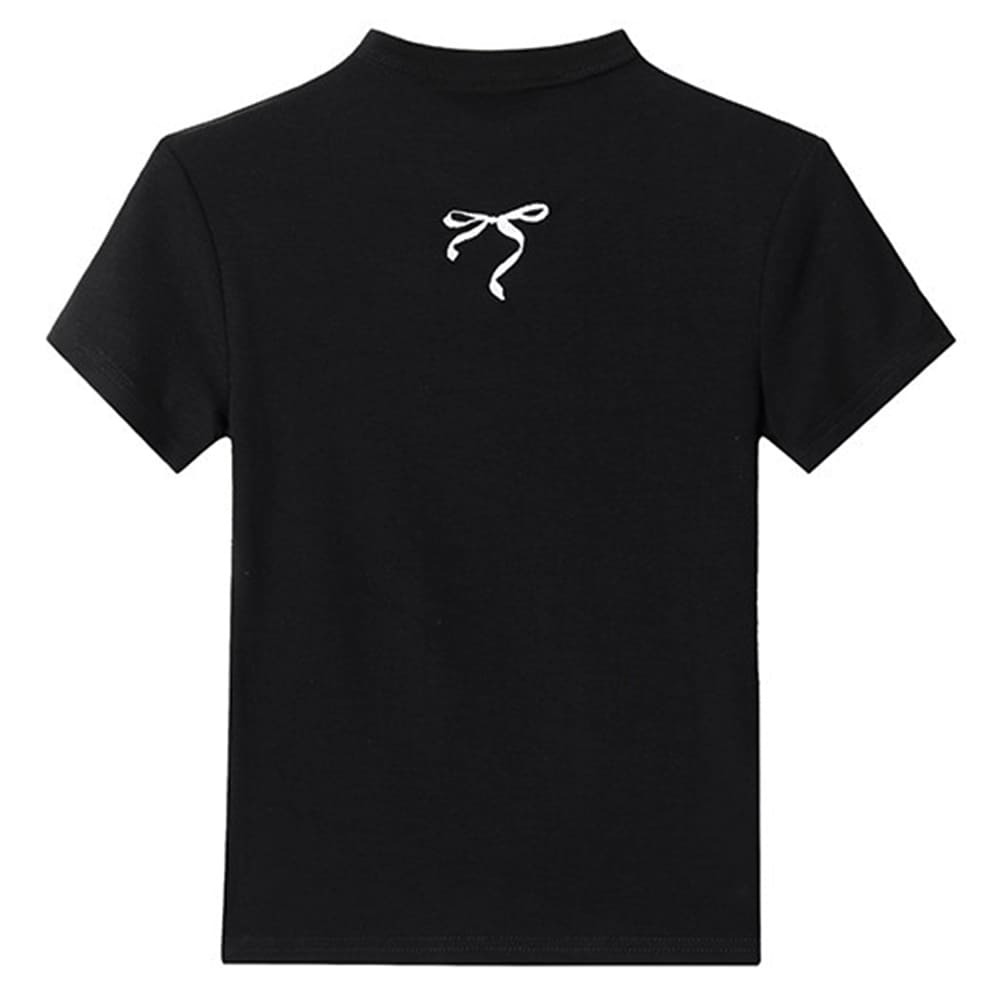 coquette bow embroidery top boogzel clothing