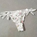 white bow floral lace panty boogzel clothing