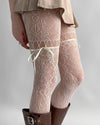 coquette bow lace tights boogzel clothing
