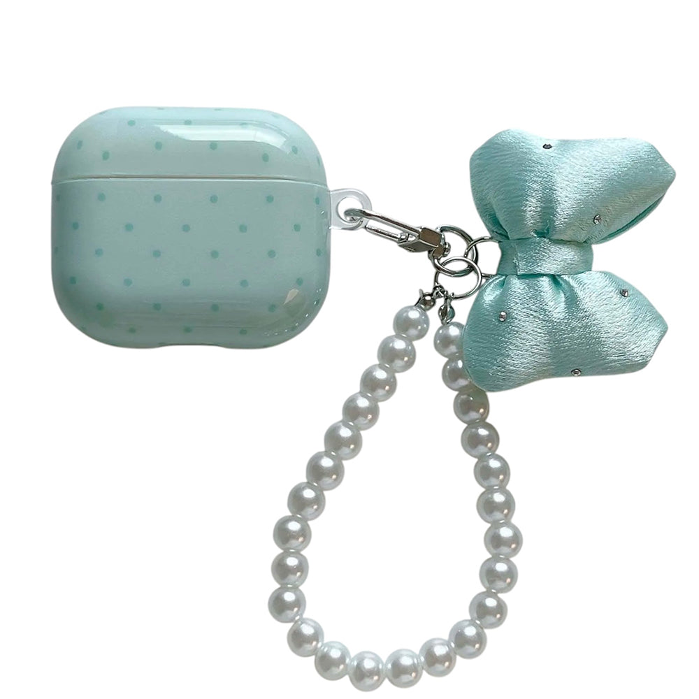 coquette bow pearl airpods case boogzel clothing