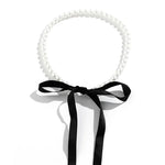 coquette bow pearl necklace boogzel clothing