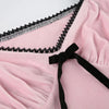 bow velvet pink crop top boogzel clothing