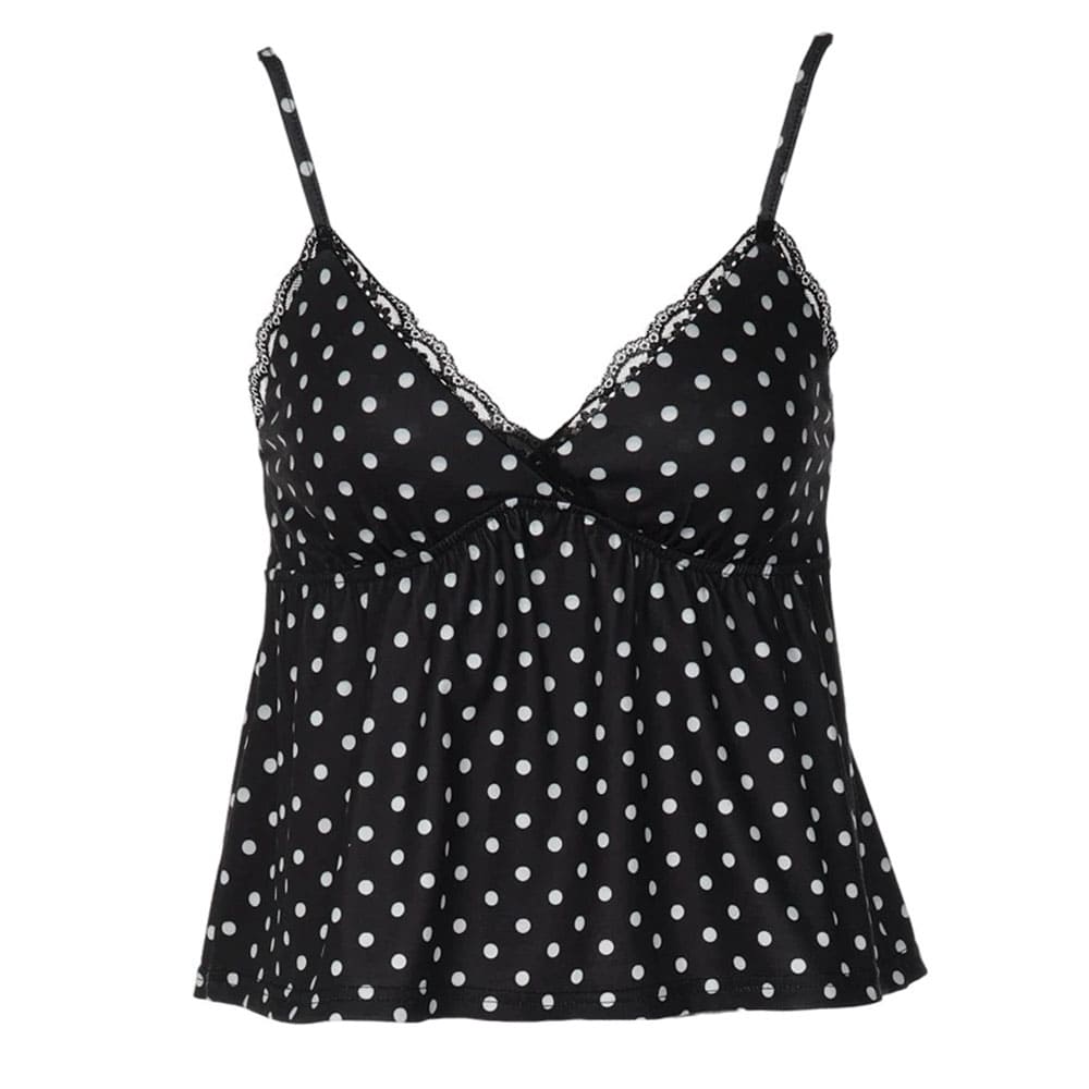 coquette girl polka dot tank top boogzel clothing