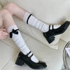 coquette lace bow knee high socks boogzel clothing