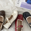 coquette lace trim mary jane flats boogzel clothing