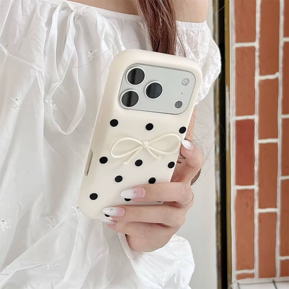 coquette polka dot bow iphone case boogzel clothing