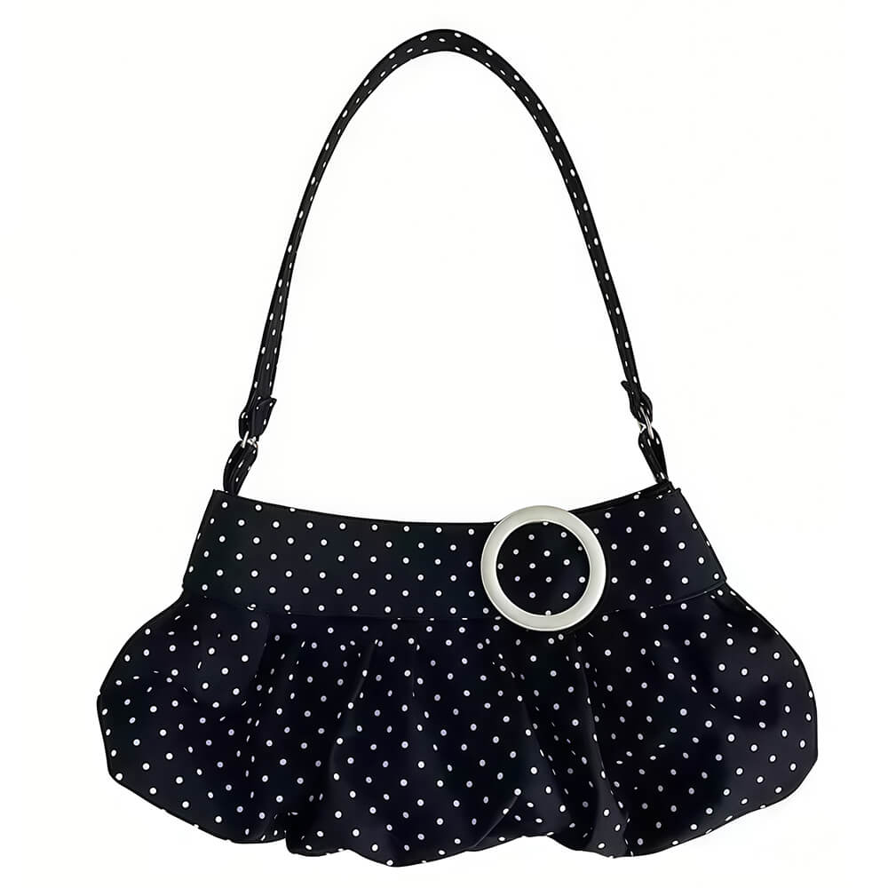 coquette polka dot ruched bag boogzel clothing