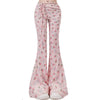 coquette roses and bows flared pants boogzel clothing