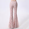 coquette roses and bows flared pants boogzel clothing