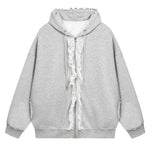 coquette ruffle hoodie boogzel clothing