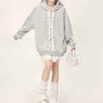 coquette ruffle hoodie boogzel clothing