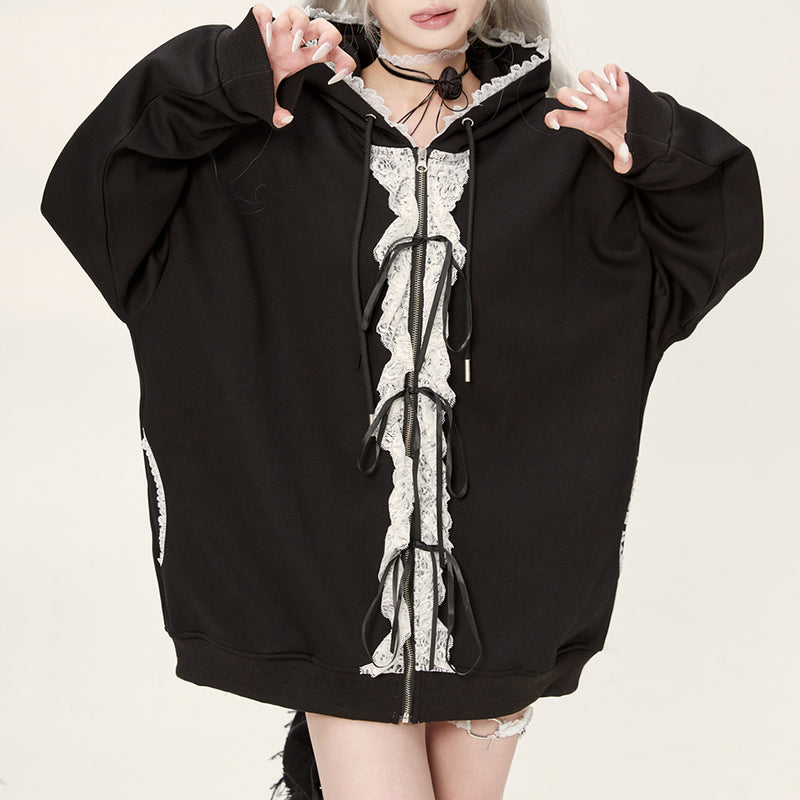 coquette ruffle hoodie boogzel clothing