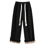 black corduroy wide leg pants boogzel clothing