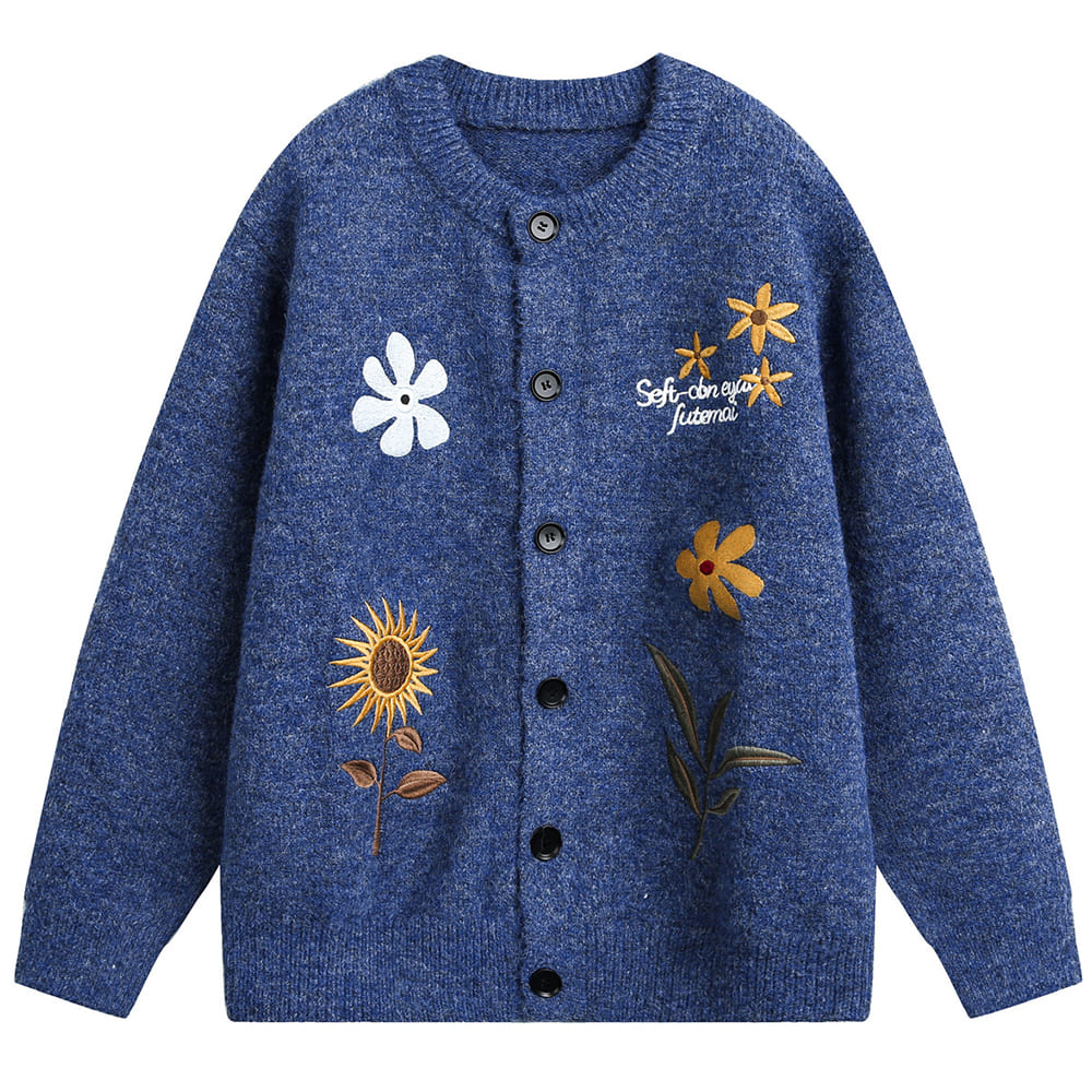cottagecore embroidery knit cardigan boogzel clothing
