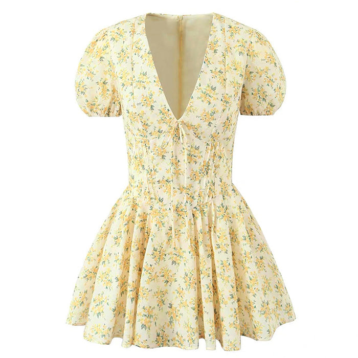 cottagecore floral mini corset dress boogzel clothing
