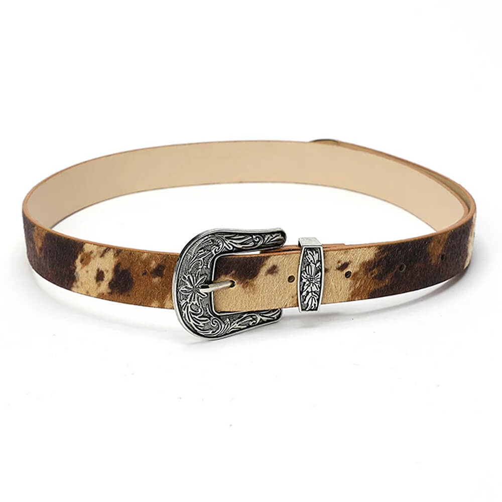 cow print aesthetic belt boogzel clothing