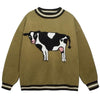 cow print knit sweater boogzel clothing