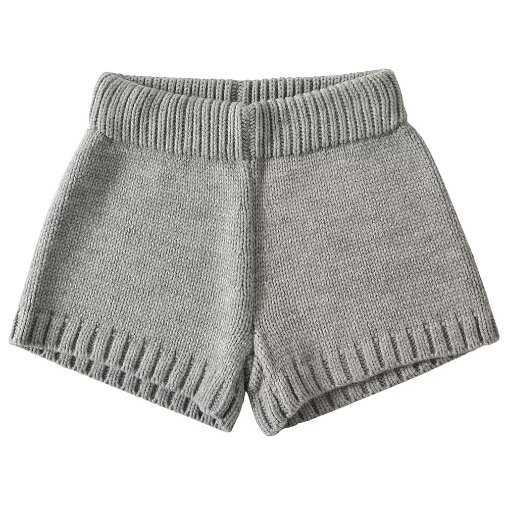 cozy knit mini shorts boogzel clothing