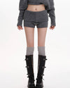 cozy knit mini shorts boogzel clothing