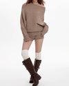 brown knitted mini shorts boogzel clothing