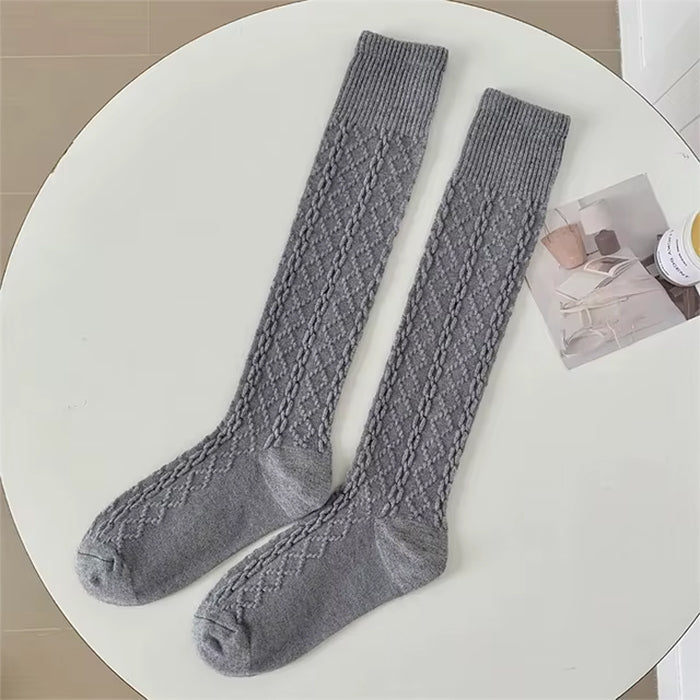 cozy knitted knee high socks boogzel clothing