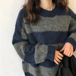 blue striped sweater boogzel clothing