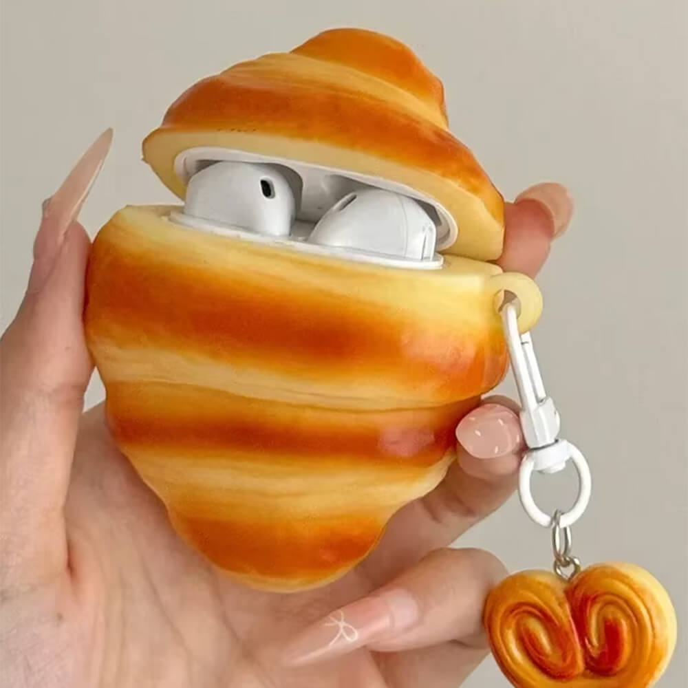 croissant 3d airpods case boogzel clothing