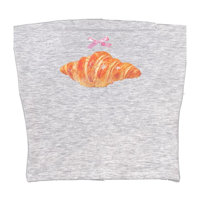 croissant print tube top boogzel clothing