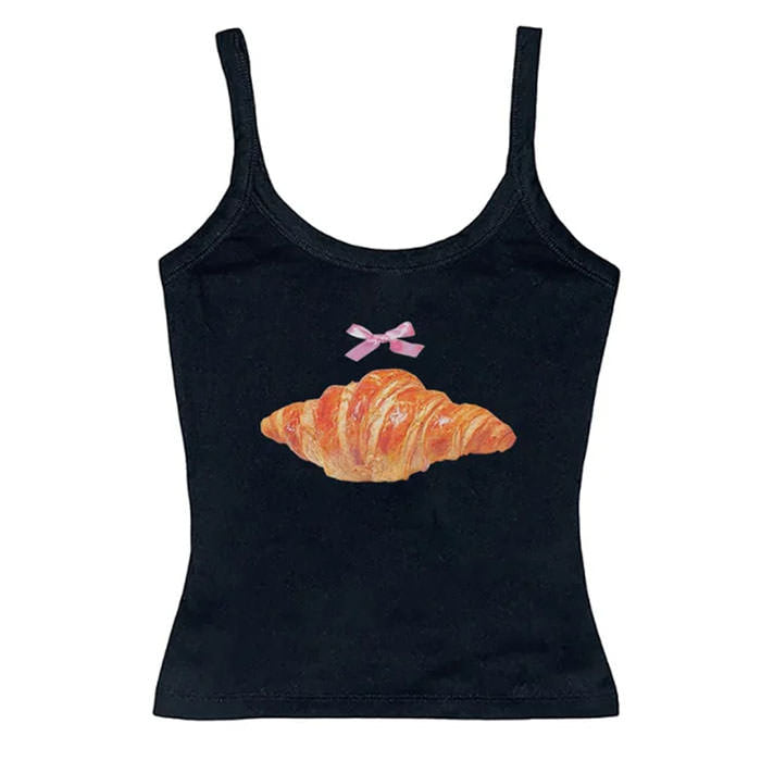 croissant print y2k tank top boogzel clothing