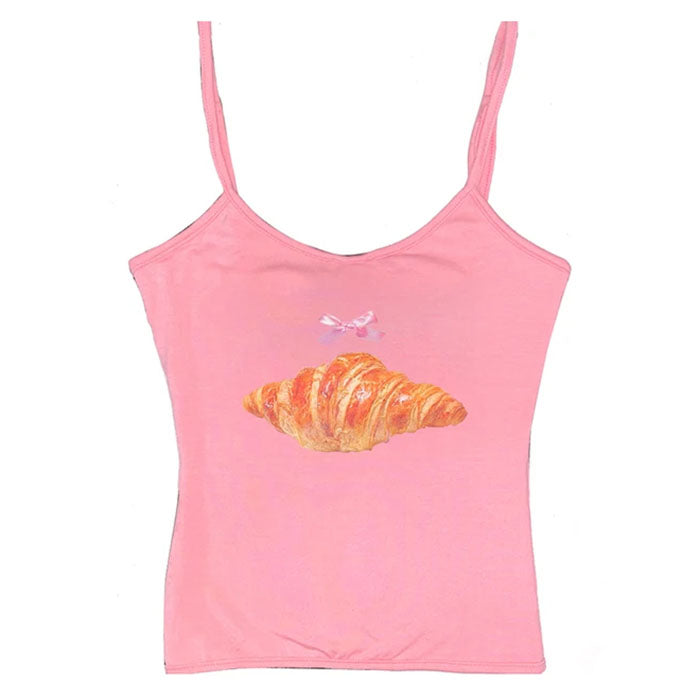 croissant print y2k tank top boogzel clothing