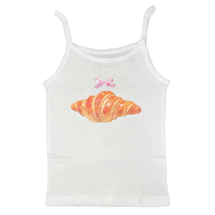 croissant print y2k tank top boogzel clothing