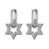 crystal star hoop earrings boogzel clothing