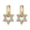 crystal star hoop earrings boogzel clothing