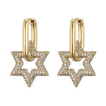 crystal star hoop earrings boogzel clothing