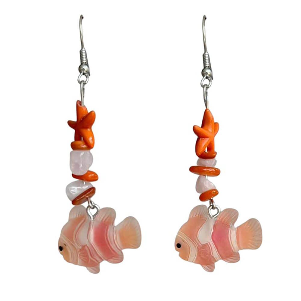 cute clown fish earrings boogzel clothing