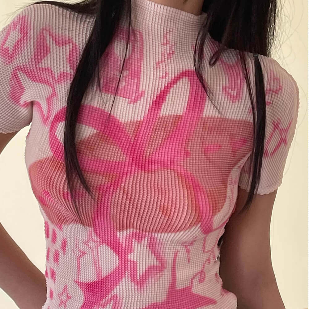 cutecore croissant bow y2k top boogzel clothing