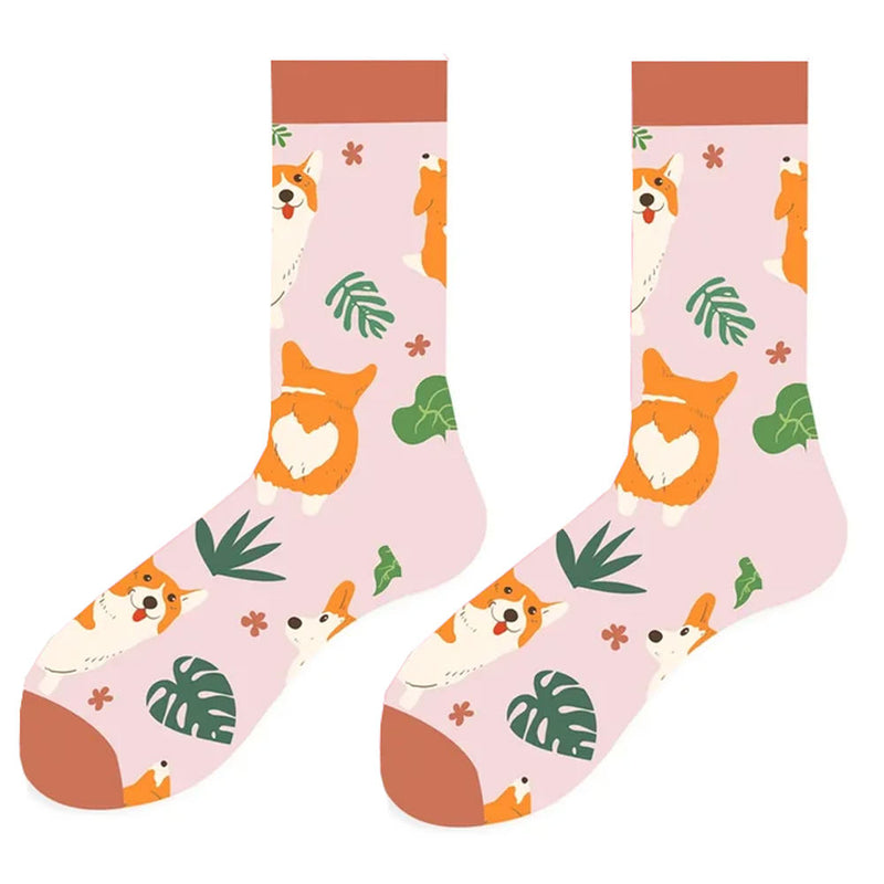 cute corgi print socks boogzel clothing