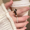 cute dachshund pearl ring boogzel clothing