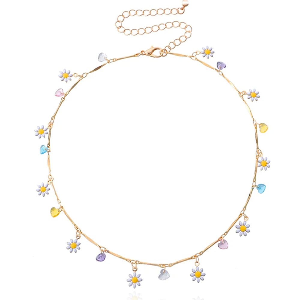 cute daisies choker necklace boogzel clothing