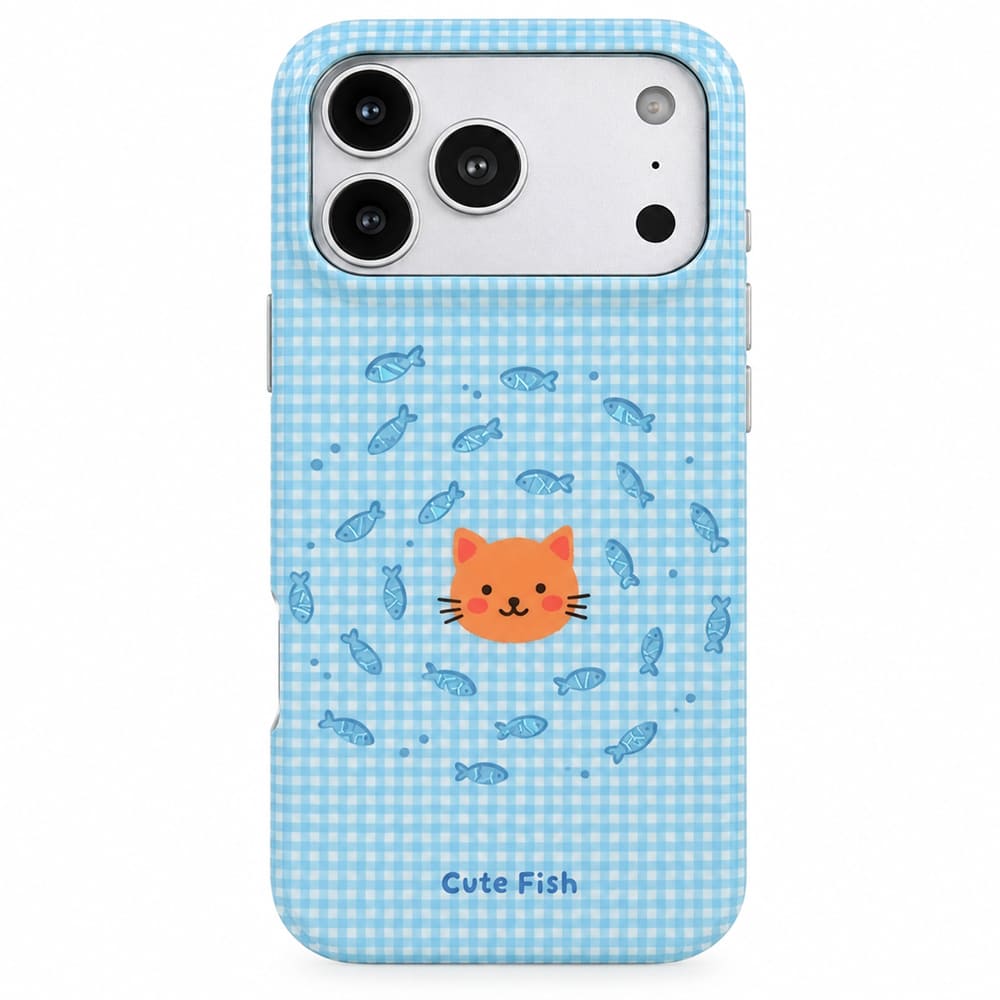 cute kitty gingham iphone case boogzel clothing