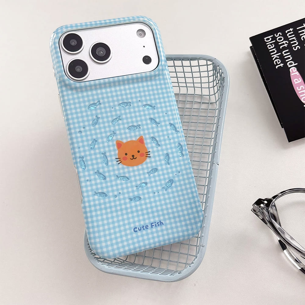 cute kitty gingham iphone case boogzel clothing