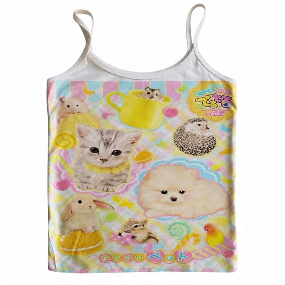 cute pets y2k tank top boogzel clothing