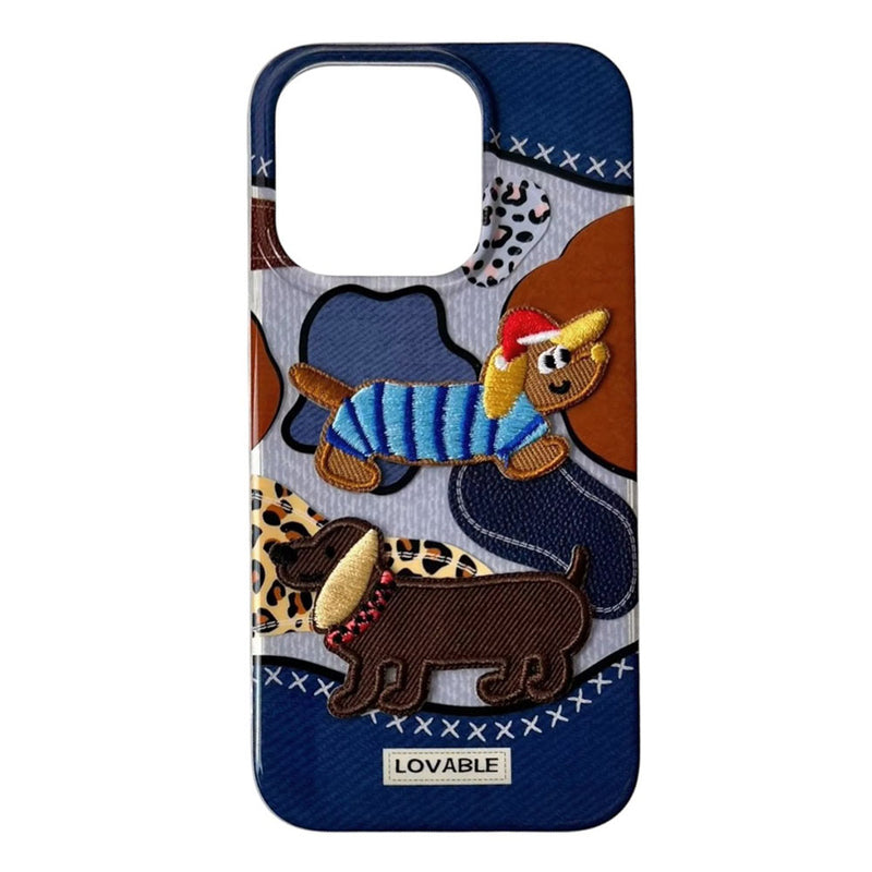 dachshund embroidery iphone case boogzel clothing