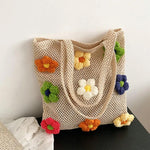 flower straw tote bag boogzel clothing